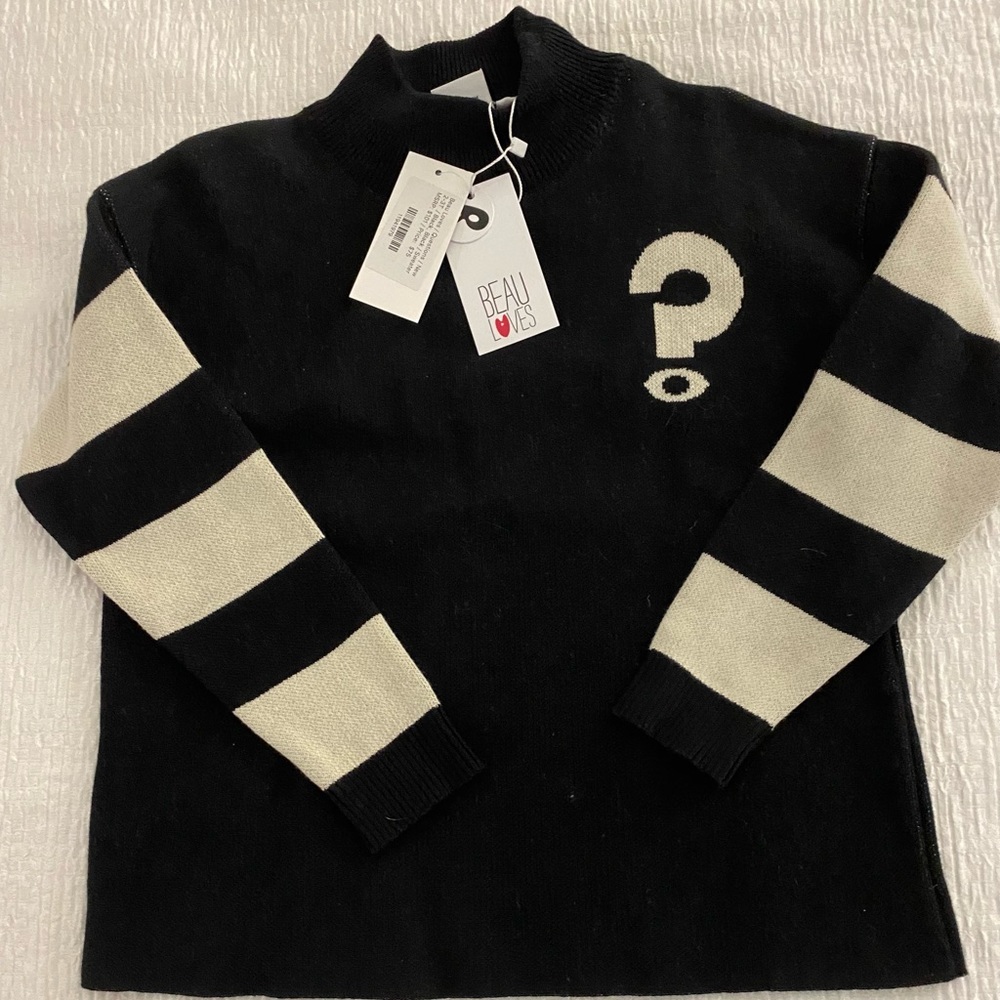 BEAU loves knit funnel neck oversize sweater. NWT.